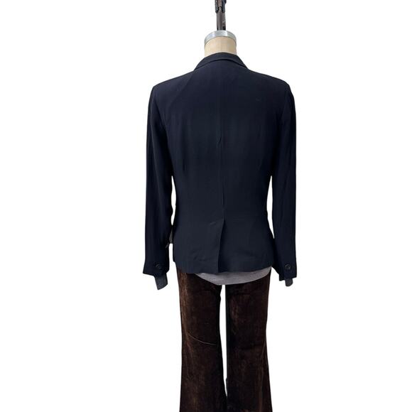 Isabel Marant Coat Single Breasted One button Black Blazer Viscose Sz 38 - Picture 10 of 11